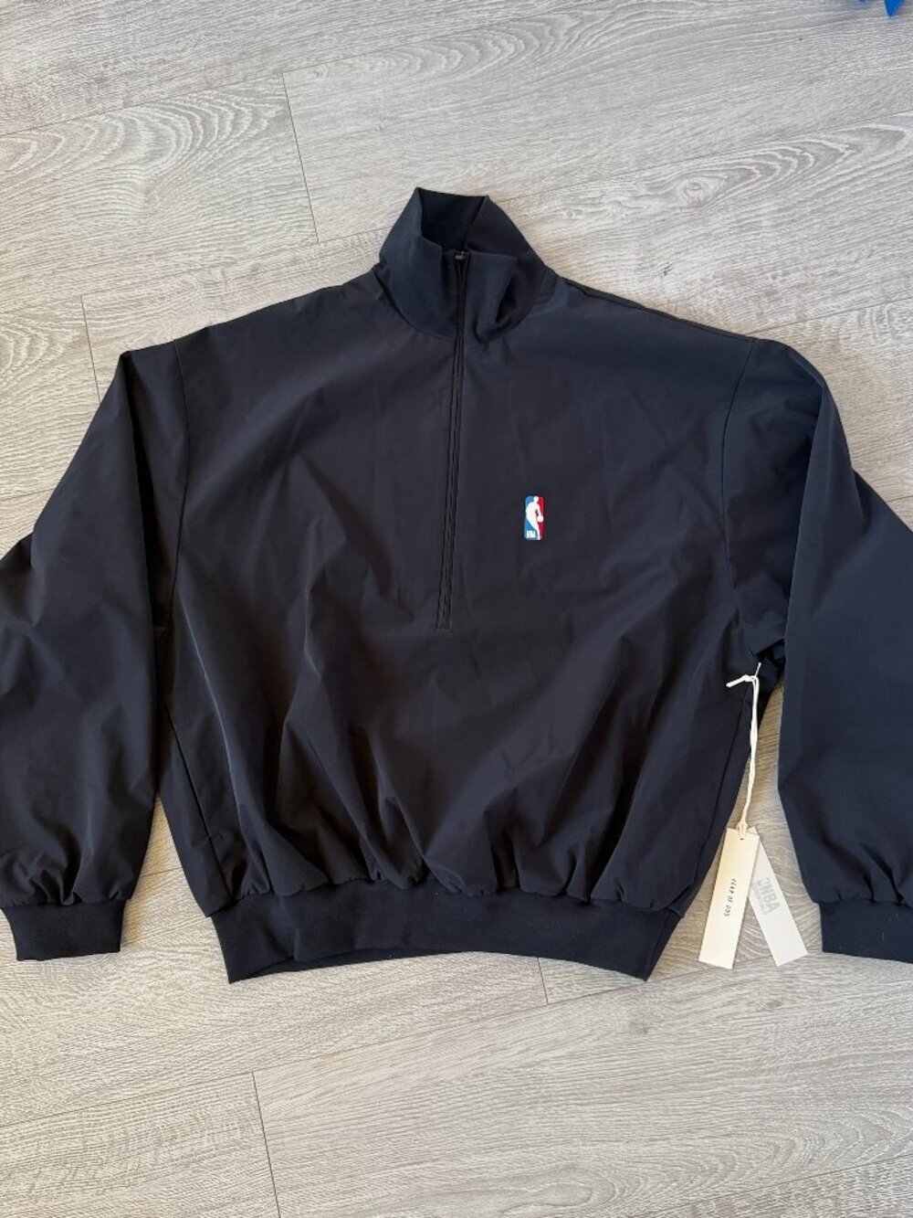 Fear of God Essentials x NBA Half Zip Pullover Jacket Black Size S